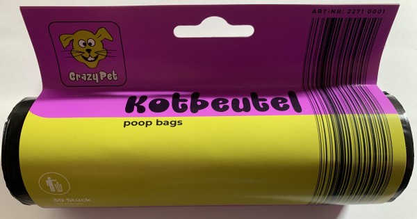 Hygiene - Hundekotbeutel 50er Rolle